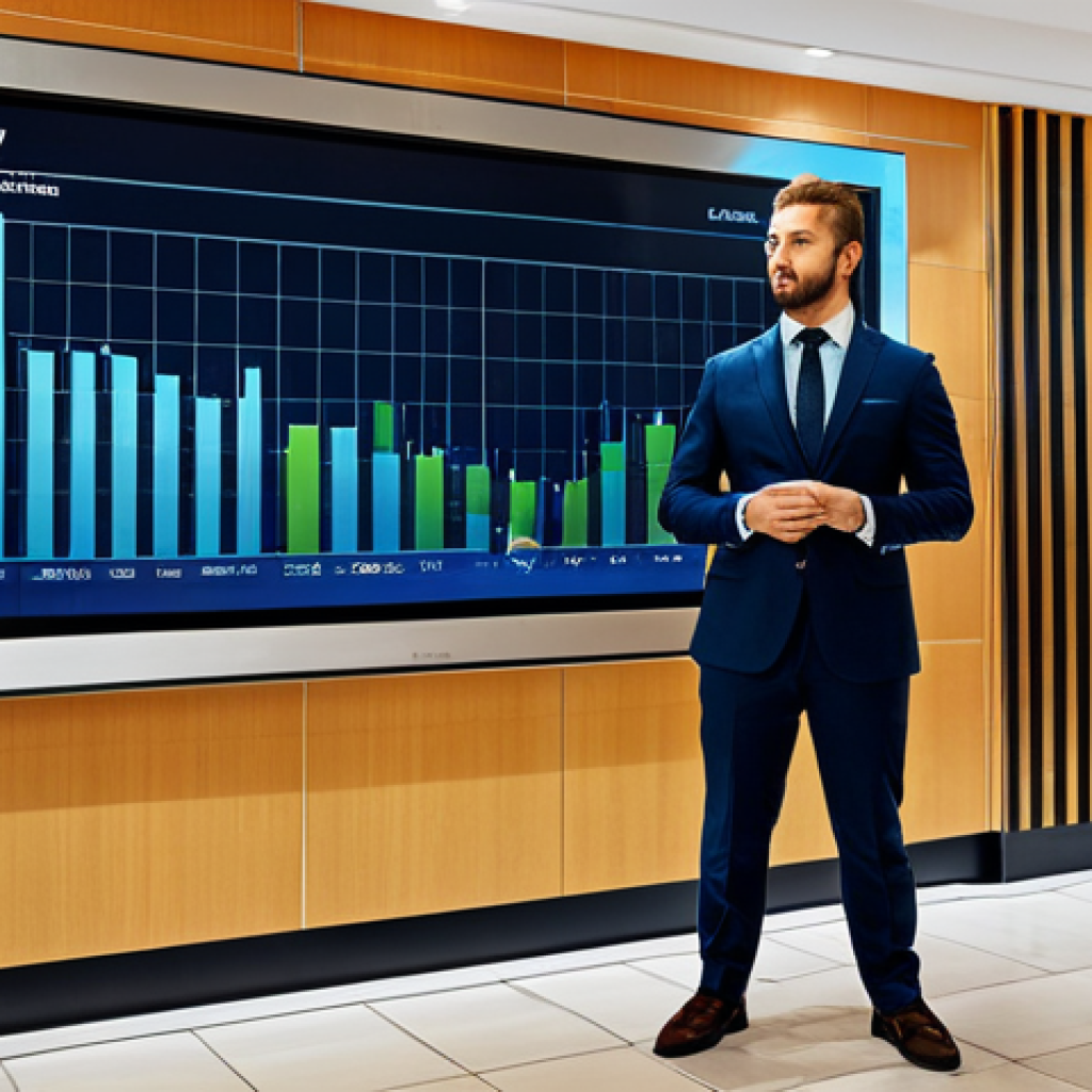 Dynamic Pricing in Action**

"Modern hotel lobby, digital display showing fluctuating room prices, graphs indicating demand, professional hotel manager in a business suit observing the data, fully clothed, appropriate attire, safe for work, perfect anatomy, natural proportions, professional photography, high quality, modern data visualization, clean and efficient."

**